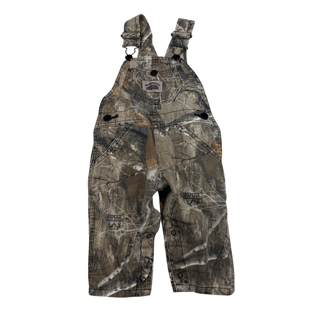 Round House Camo Baby Overalls 12 Months Realtree Edge Snap Leg Style Vintage